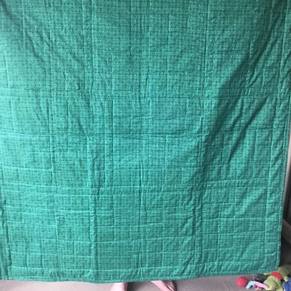 Handmade Quilt Beautiful Aqua Tones